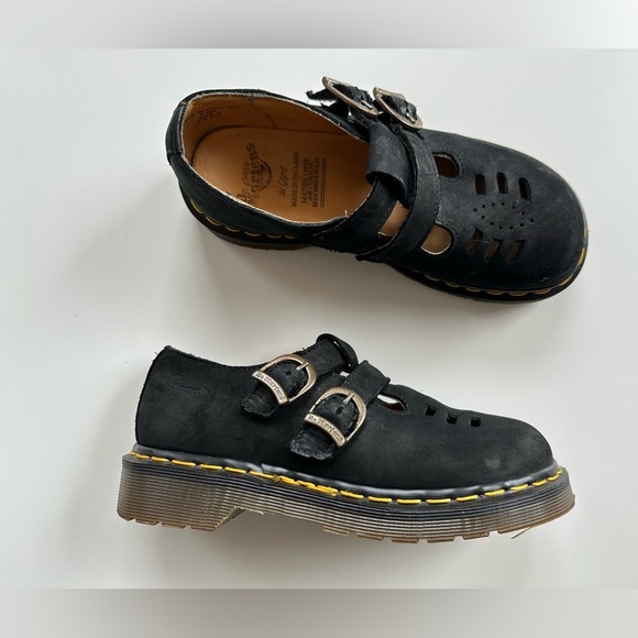 Vintage 90s Doc Dr. Martens Mary Jane Double Strap Shoes - Picture 4 of 13